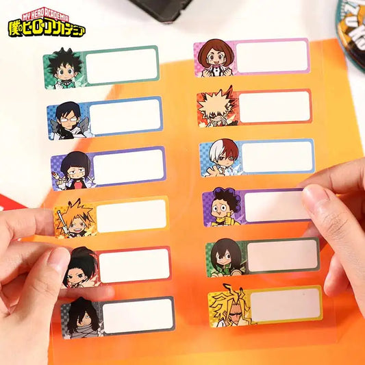 My Hero Academia Official Authorization Name Stickers Waterproof Tags Labels Scrapbook School Stationery