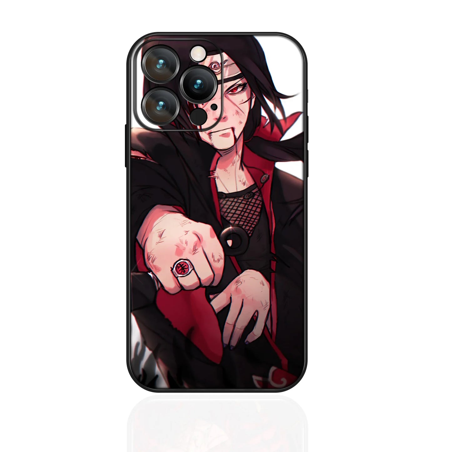 MINISO Phone Case for iPhone 17 Pro Akatsuki Uchiha Itachi Anime Soft Silicon Cover for iPhone 16 15 14 13 12 17 Pro Max Plus