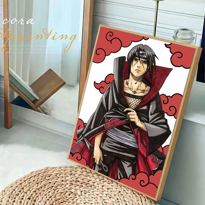 Amine u-Uchiha Itachi Anime Posters Sticky Whitepaper Sticker DIY Room Bar Cafe Kawaii Room Decor