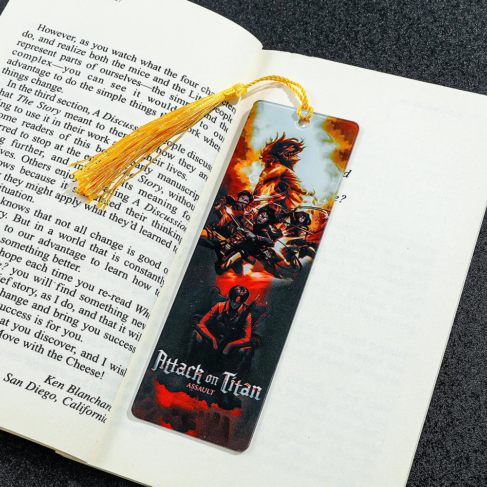 Anime Attack on Titan Bookmark - Cartoon Character Acrylic Bookmarks for Bookworms, Christmas, Birthday Gifts for Friends