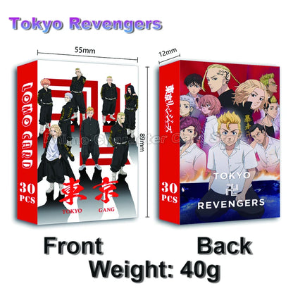 LOMO Card 30Pcs/Set Anime Sailor Moon One Piece Naruto JOJO SAO Cards Photocards Hobby Game Collection Toys For Children Gifts