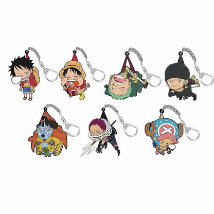 Anime One Piece Luffy Zoro Sanji Nami Ussop Chopper Franky Brook Law Ace Acrylic Keychain Figure Toys Gifts Pendant Jewelry