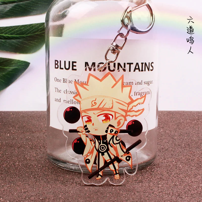 Anime Tobi Uchiha Obito Itachi Madara Uzumaki Hatake Kakashi Hyuga Hinata Deidara Acrylic Keychains Pendants Figure Toys Gifts