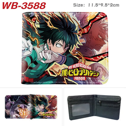My Hero Academia Cartoon Short Wallet Anime Coin Purse with Card Holder