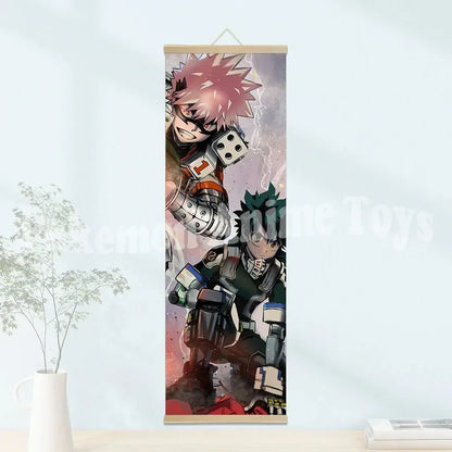 My Hero Academia Poster: Hanging Scroll, HD Quality Wall Art, Retro Posters for Home Room Wall Decoration