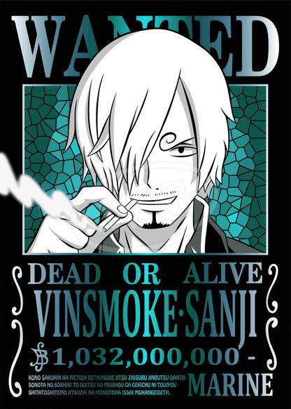 One Piece Pastable Canvas Painting Anime Figure Luffy All Characters WANTED HD Print Picture for Bedroom Wall Decoration Poster