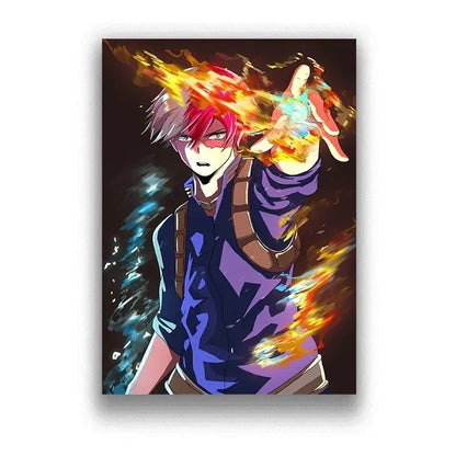 My Hero Academia Poster Anime Decor Bar Cafe Canvas Painting Posters and Prints Wall Art Pictures for Living Room Decoration