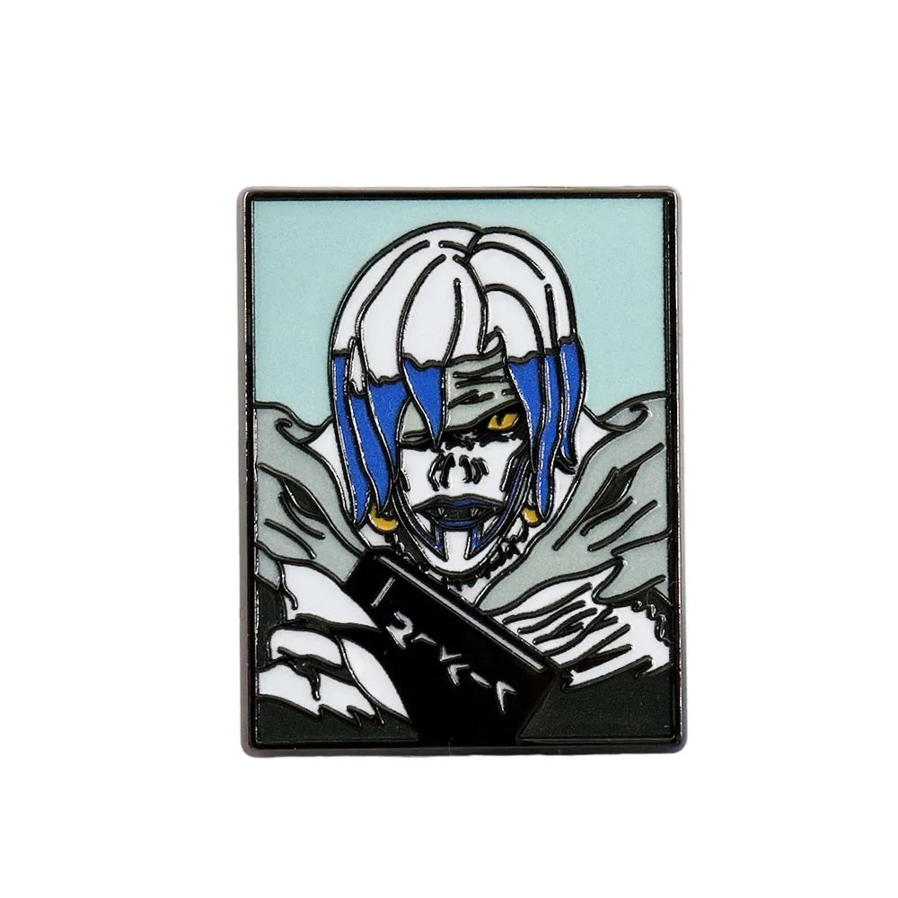 Death Note L Eating Cake Rem Enamel Pin Creativity Anime Character Light Yagami Kira Symbol Brooch Cute Peripheral Accessories