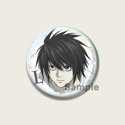 Death Note HD Print Anime Pins Handmade Round Brooches L Killer Yagami Light Cosplay Badge Backpacks Jewelry Gifts Accessory