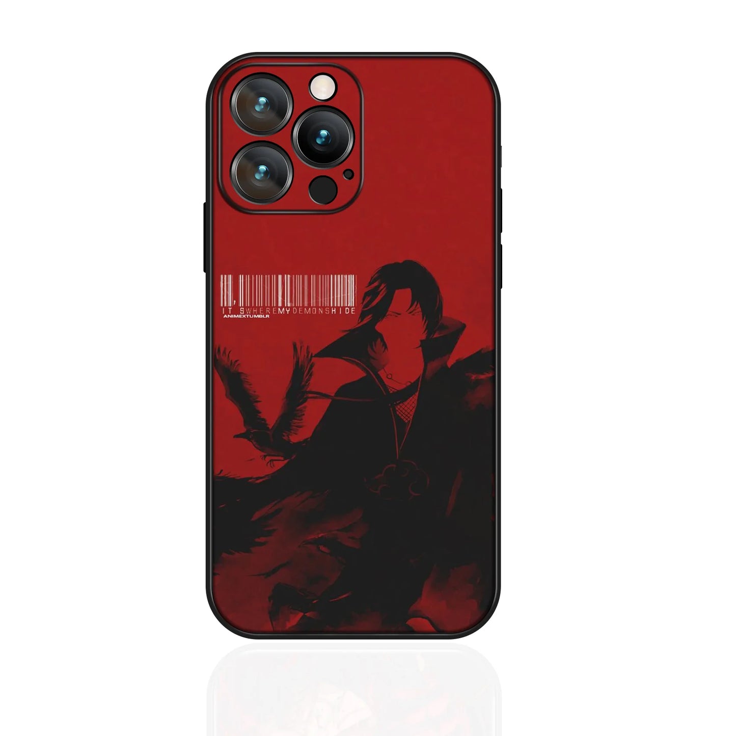 MINISO Phone Case for iPhone 17 Pro Akatsuki Uchiha Itachi Anime Soft Silicon Cover for iPhone 16 15 14 13 12 17 Pro Max Plus