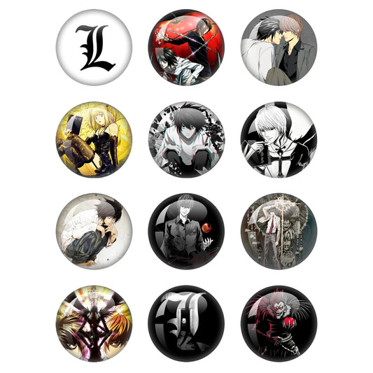 Death Note Sign Photo 12mm-40mm Anime Photo Glass Cabochon Demo Flat Back Making Findings Jewelry Findings