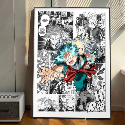 My Hero Academia Anime Poster Stickers Art Wall Murals Decor Game Room Decor Gifts Kawaii HD Painting Cat Cars