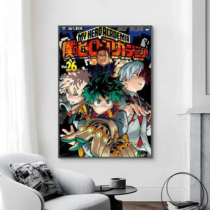 My Hero Academia Poster Canvas Art Print  Perfect Bedroom Wall Decor  Gift