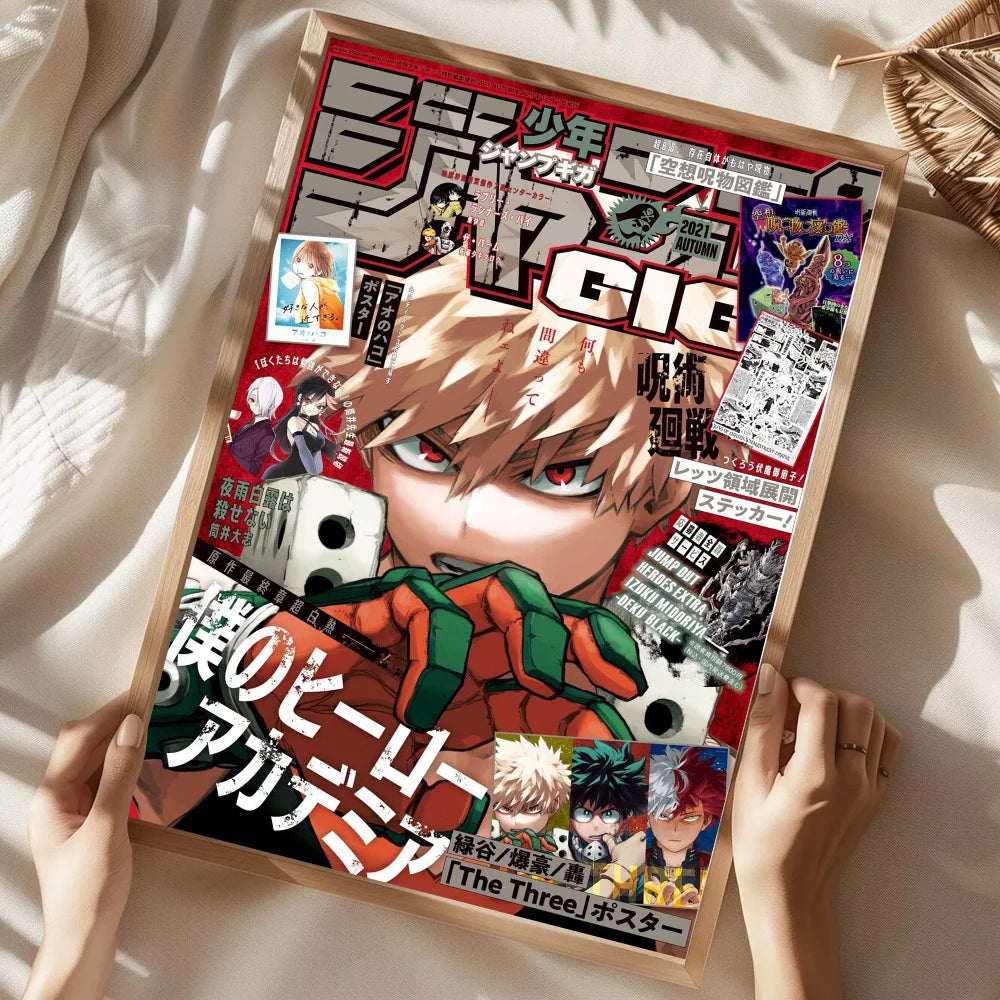 My Hero Academia Poster Home Living Room Bedroom Bar Cafe Art Decor