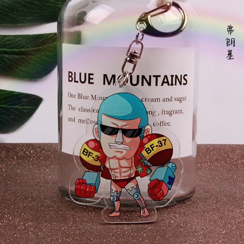Anime One Piece Luffy Charlotte Linlin Katakuri Edward Newgate Donquixote Doflamingo Jinbe Acrylic Keychains Pendants Figure Toy