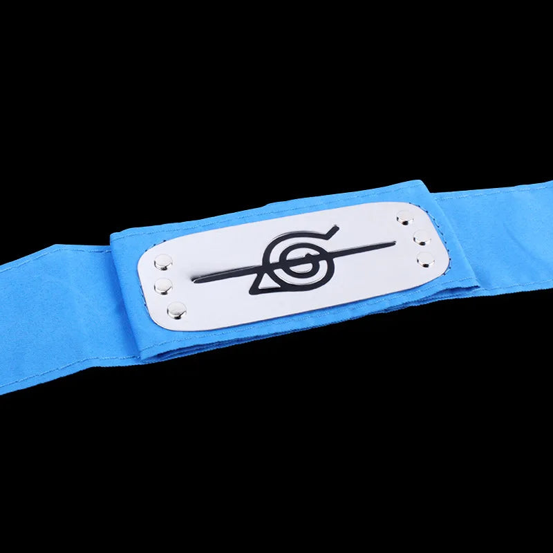 Anime Figures Headbands Guard Ninja Accessories Uzumaki Hatake Kakashi Head Belt Cosplay Props Kids Toys Cool Gift