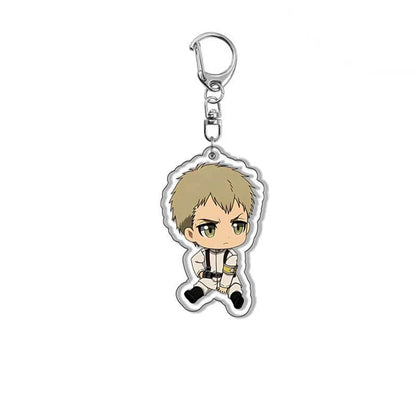 6CM Hot Anime Attack on Titan Keychain Model Cosplay Charm Characters Ornament Accessories Goods Collection Gifts