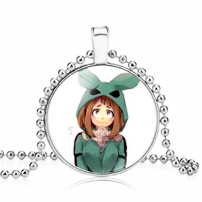 My Hero Academia Round Pendant Cartoon Student Necklace Anime Peripheral Accessories My Hero Academia Sweater Chain Gift