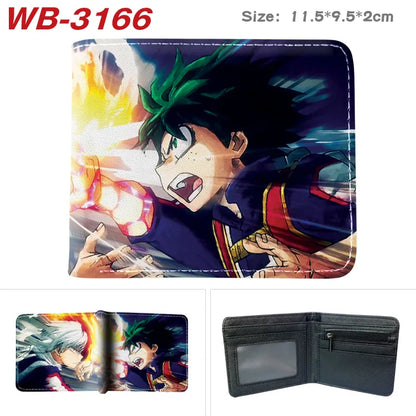 My Hero Academia Cartoon Short Wallet Anime Coin Purse with Card Holder