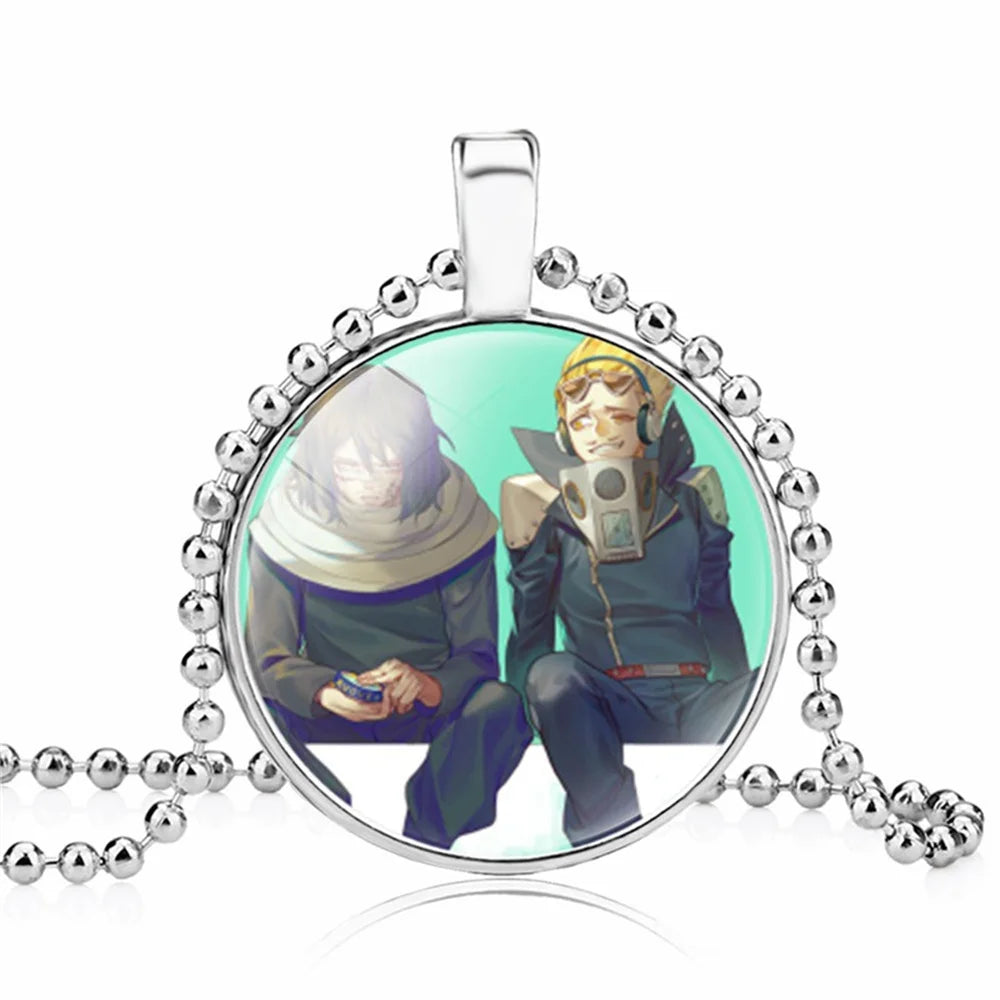 My Hero Academia Round Pendant Cartoon Student Necklace Anime Peripheral Accessories My Hero Academia Sweater Chain Gift