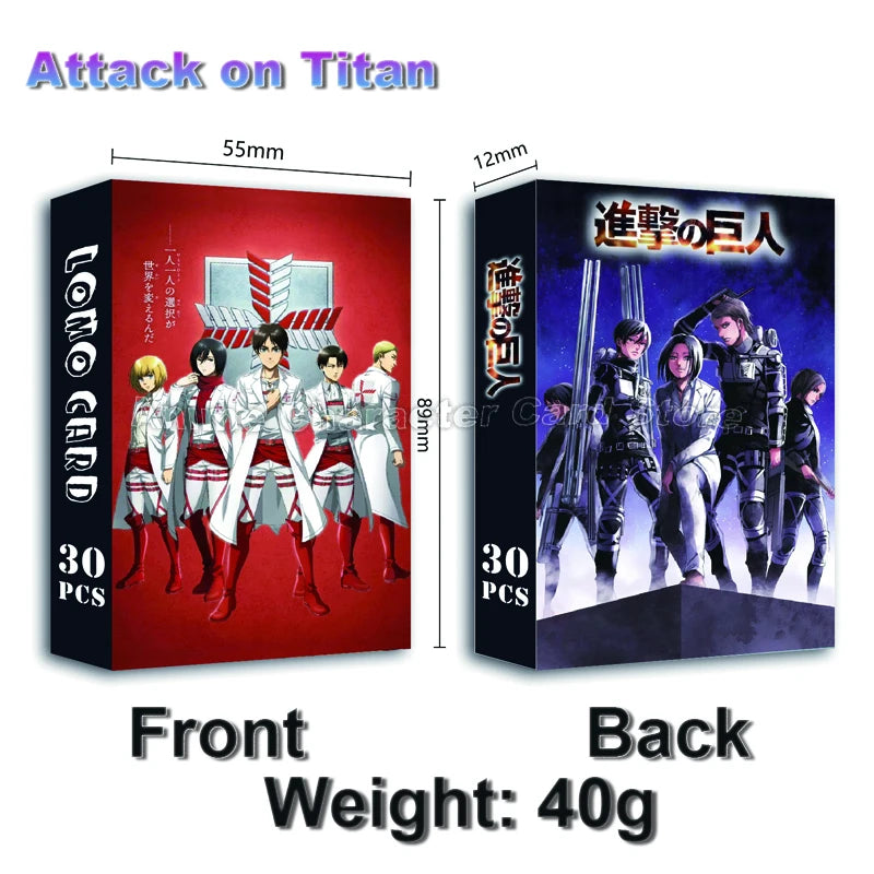 LOMO Card 30Pcs/Set Anime Sailor Moon One Piece Naruto JOJO SAO Cards Photocards Hobby Game Collection Toys For Children Gifts