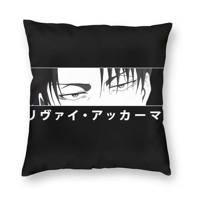 Levi Ackerman Attack On Titan Cushion Cover Print Harajuku Anime Manga Floor Pillow Case for Car Pillowcase Home Decor