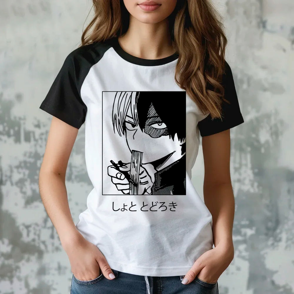 My Hero Academia t shirt women designer t-shirts girl manga clothing