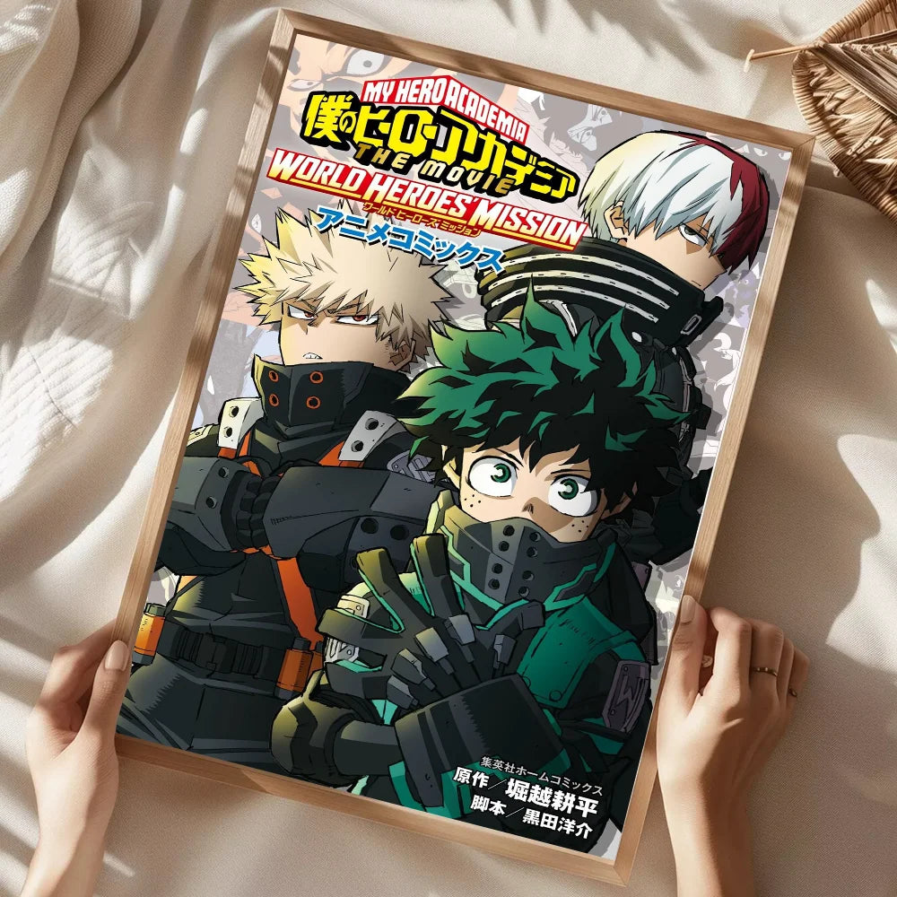 My Hero Academia Poster Home Living Room Bedroom Bar Cafe Art Decor