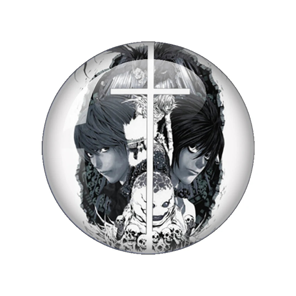 Death Note Sign Photo 12mm-40mm Anime Photo Glass Cabochon Demo Flat Back Making Findings Jewelry Findings