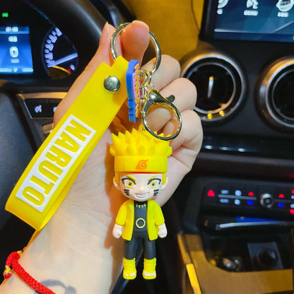 Cartoon Anime Naruto Action Figures Keychains  Sasuke Kakashi Key Pendant Cartoon Bag Pendant Doll Keychain Boy Gift