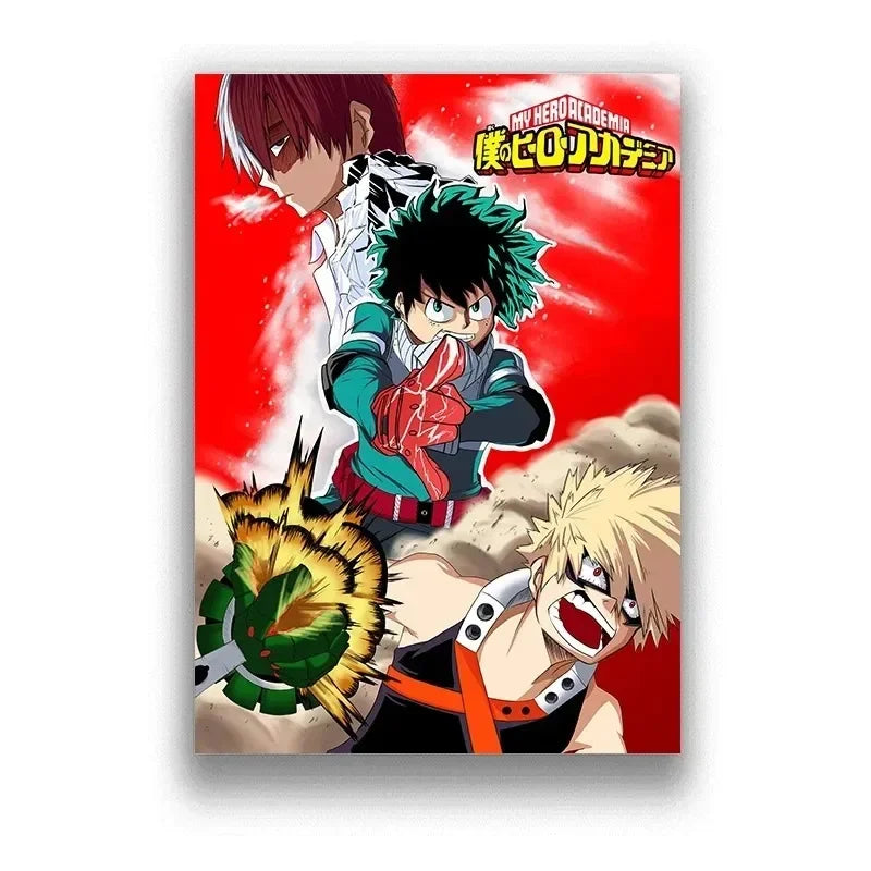 My Hero Academia Poster Anime Decor Bar Cafe Canvas Painting Posters and Prints Wall Art Pictures for Living Room Decoration