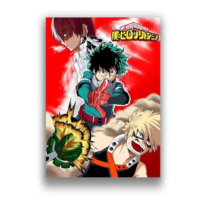 My Hero Academia Poster Anime Decor Bar Cafe Canvas Painting Posters and Prints Wall Art Pictures for Living Room Decoration