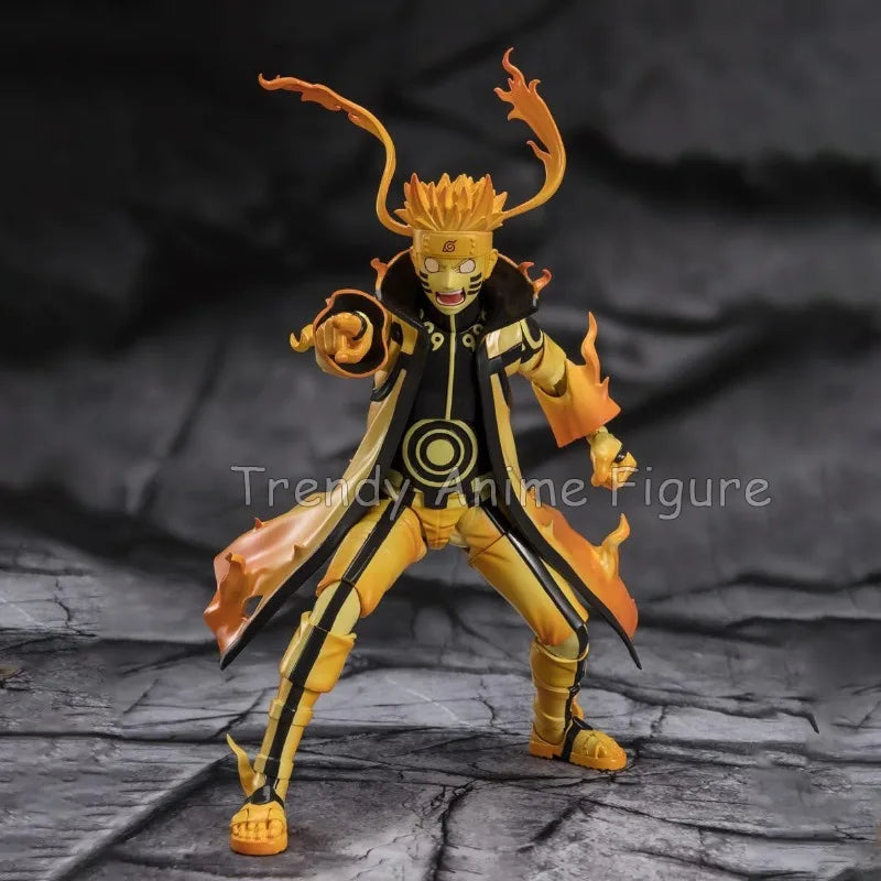Anime Naruto Figures Shf Uzumaki Naruto Kurama Link Mode Courageous Strength That Binds Action Figure Movable Model Toys Gifts