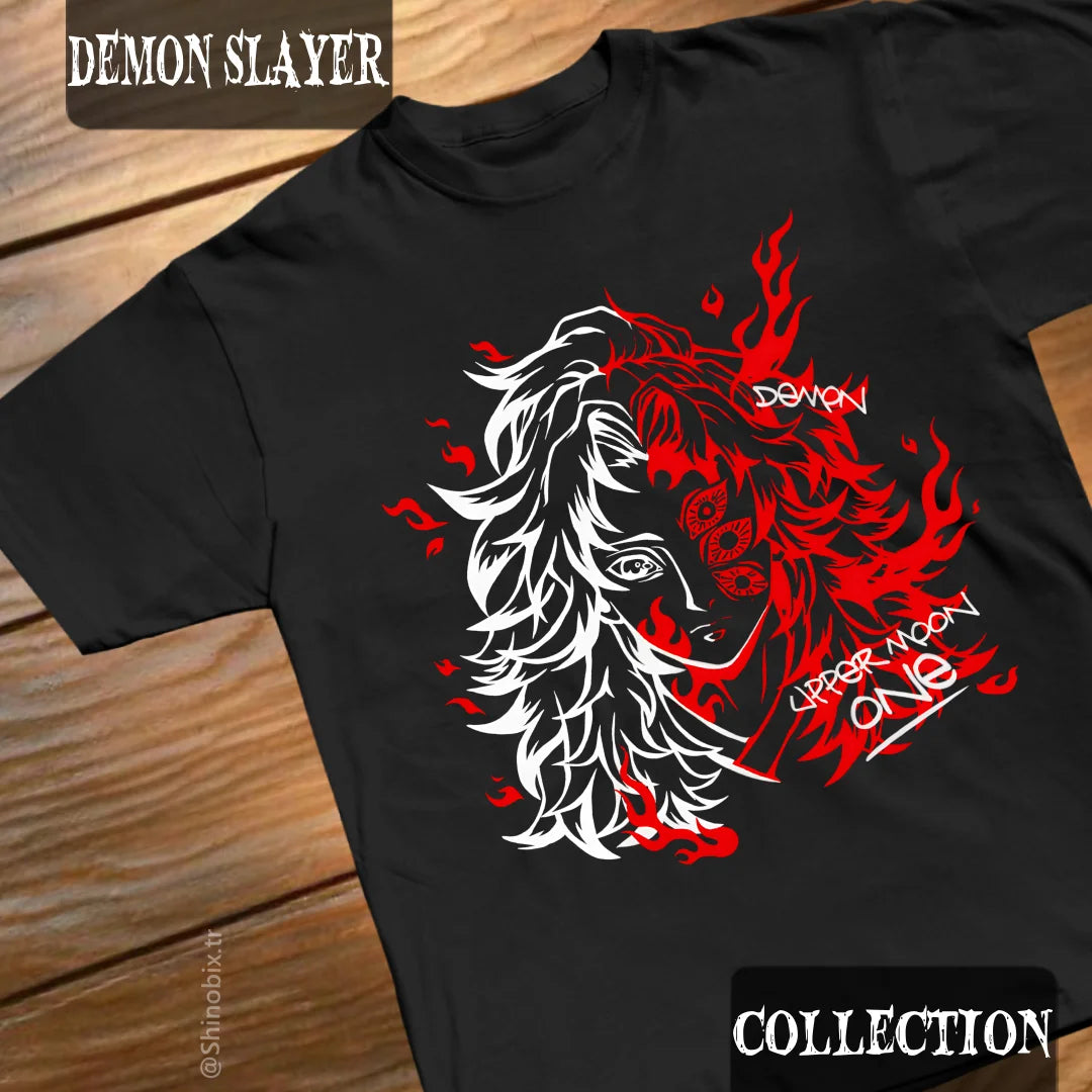 Japanese Hot Blooded Anime T-shirt Men Women Kokushibo Graphic Oversized Y2k Harajuku High Quality T-shirt Female Male Clothing