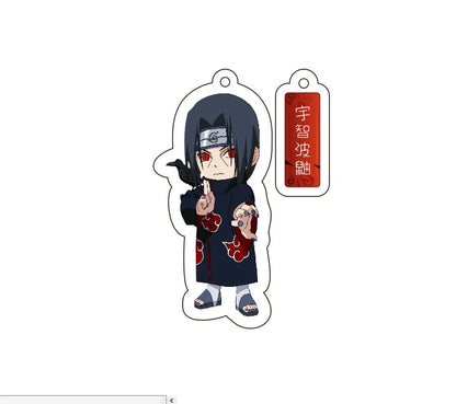 40Style Uzumaki Uchiha Sakura Gaara Obito Itachi Madara Hatake Kakashi Anime Figures Acrylic Keychains Fans Gift