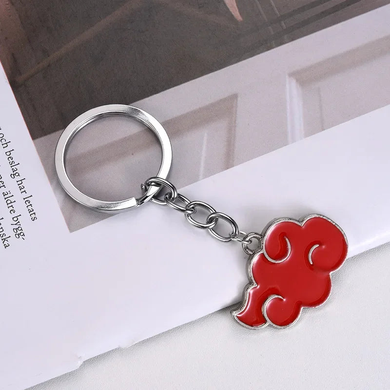 New Red Auspicious Cloud Long Necklace For Women Anime Accessories Itachi Titanium Jewelry Cartoon Men's Neck Chains Gift