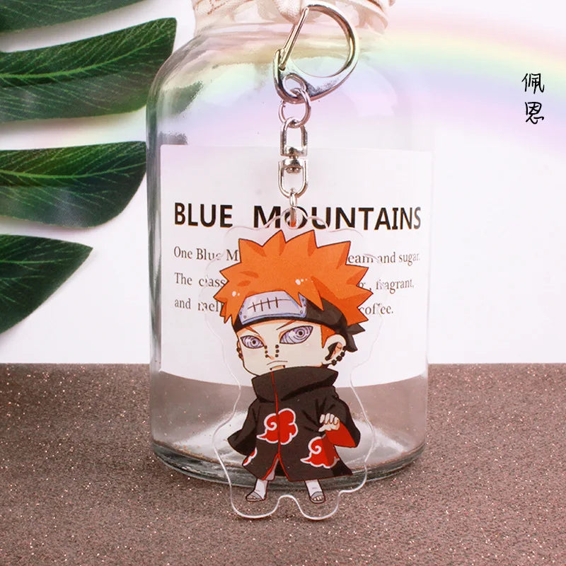 Anime Tobi Uchiha Obito Itachi Madara Uzumaki Hatake Kakashi Hyuga Hinata Deidara Acrylic Keychains Pendants Figure Toys Gifts