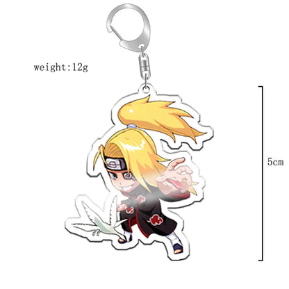 40Style Uzumaki Uchiha Sakura Gaara Obito Itachi Madara Hatake Kakashi Anime Figures Acrylic Keychains Fans Gift