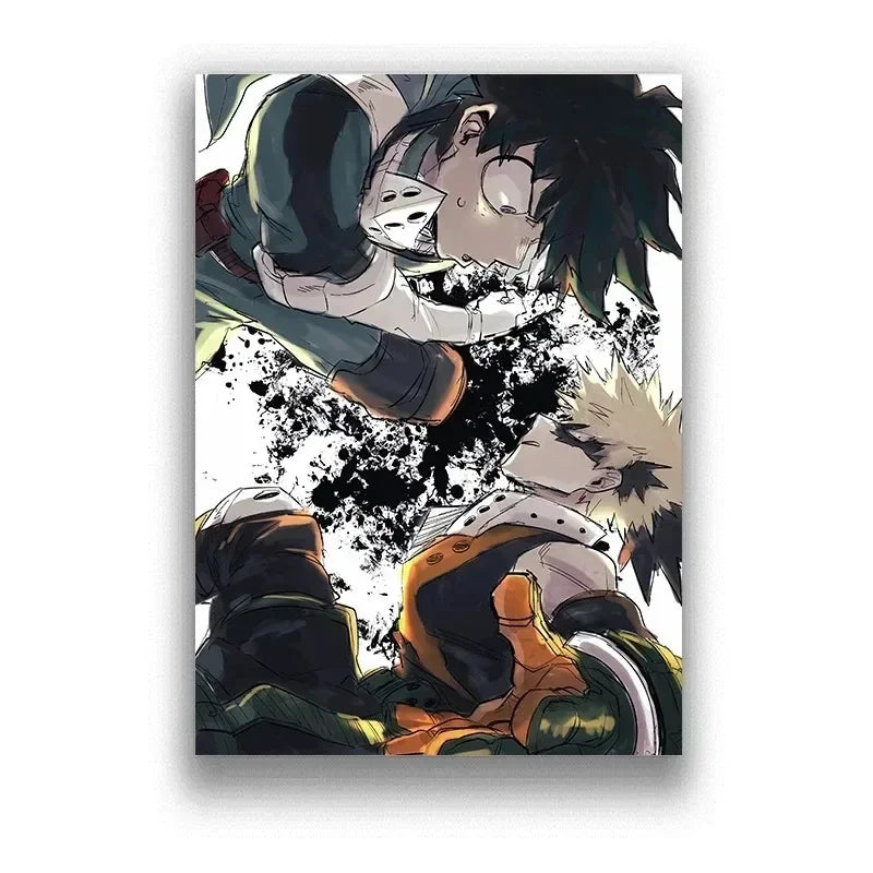 My Hero Academia Poster Anime Decor Bar Cafe Canvas Painting Posters and Prints Wall Art Pictures for Living Room Decoration