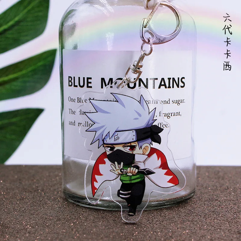 Anime Tobi Uchiha Obito Itachi Madara Uzumaki Hatake Kakashi Hyuga Hinata Deidara Acrylic Keychains Pendants Figure Toys Gifts