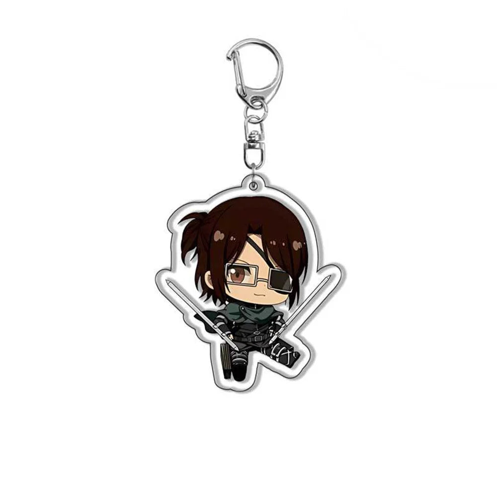6CM Hot Anime Attack on Titan Keychain Model Cosplay Charm Characters Ornament Accessories Goods Collection Gifts
