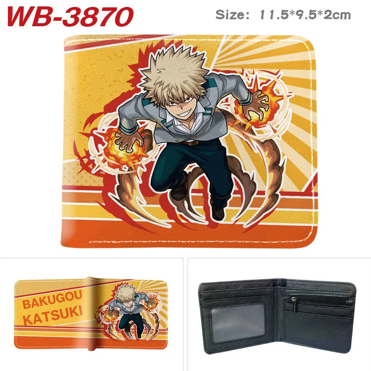 My Hero Academia Cartoon Short Wallet Anime Coin Purse with Card Holder