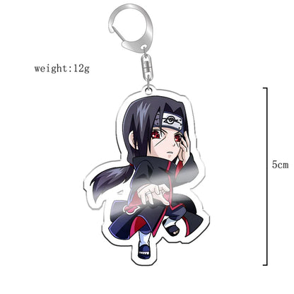 40Style Uzumaki Uchiha Sakura Gaara Obito Itachi Madara Hatake Kakashi Anime Figures Acrylic Keychains Fans Gift