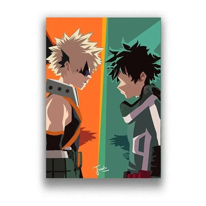 My Hero Academia Poster Anime Decor Bar Cafe Canvas Painting Posters and Prints Wall Art Pictures for Living Room Decoration
