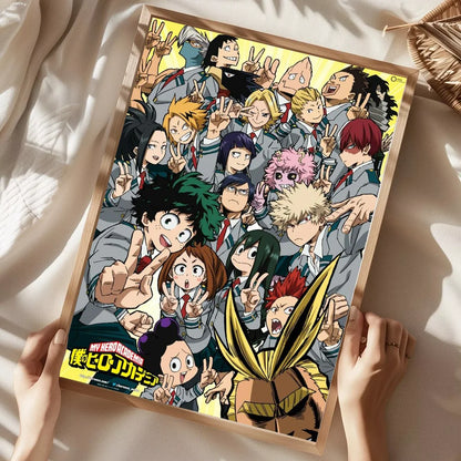 My Hero Academia Poster Home Living Room Bedroom Bar Cafe Art Decor