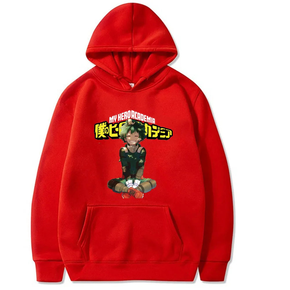 My Hero Academia Hoodies Graphic Fashion Sweatshirt Hip Hop Casual Unisex Autumn Winter Harajuku Fleece Streetwear Tops