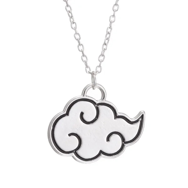 New Red Auspicious Cloud Long Necklace For Women Anime Accessories Itachi Titanium Jewelry Cartoon Men's Neck Chains Gift