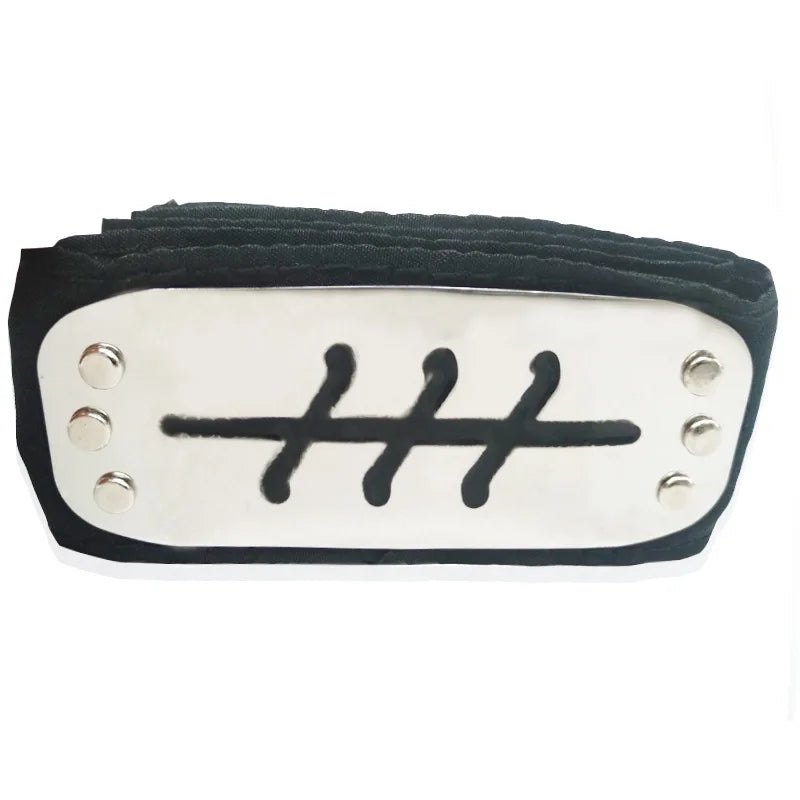 Anime Figures Headbands Guard Ninja Accessories Uzumaki Hatake Kakashi Head Belt Cosplay Props Kids Toys Cool Gift