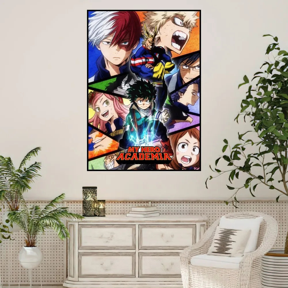 Anime My Hero Academia Poster Prints Wall Sticker Painting Bedroom Living Room Decoration Office Home