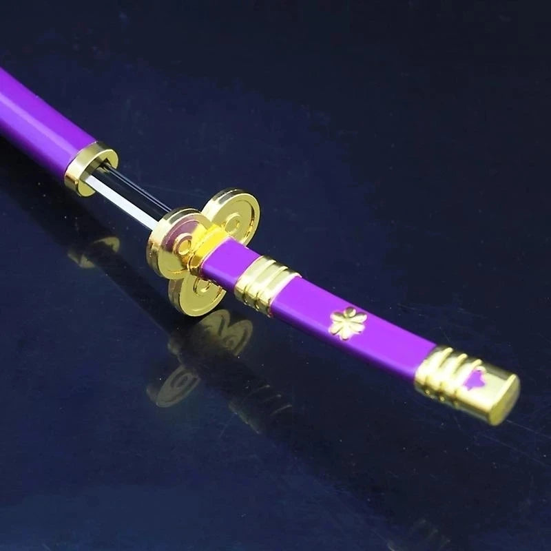 25cm Metal Katana Sword Zoro Sword Samurai Blade Espadas Japan Anime Accessories Toy Weapon Prop Ornament Decor Kid Toy Gifts